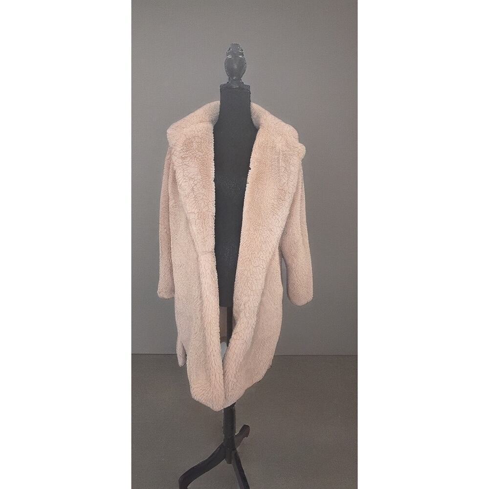 POL Womens Pink Teddy Coat